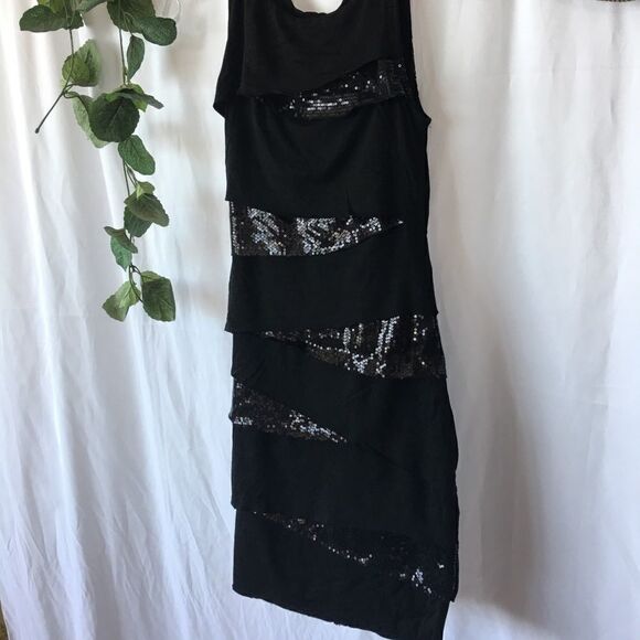 Anthropology BaileyB 44 Black Sequined Sleeveless Dress Size XS - Picture 2 of 6